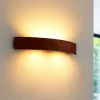 Applique Da Parete-Linea Light Applique led 35w 3000k curve 93cm corten moderna