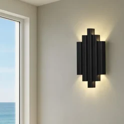 Applique Da Parete-Selezionato da Mazzolaluce Applique led 21w 3000k design elegante nero moderna per salone
