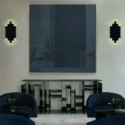 Applique Da Parete-Selezionato da Mazzolaluce Applique led 21w 3000k design elegante nero moderna per salone