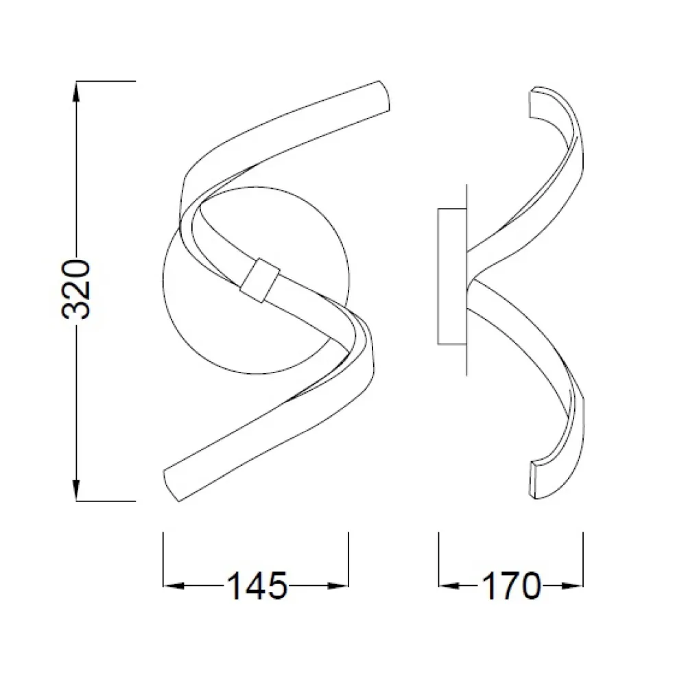 Applique Da Parete-Selezionato da Mazzolaluce Applique led 10w 3000k design moderna per interni