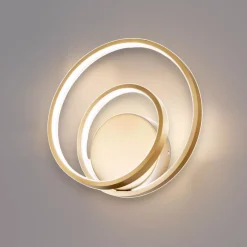 Applique Da Parete-Ideal Lux Applique led 28w 3000k design moderna oz ap on-off ottone
