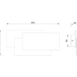 Applique Da Parete-Selezionato da Mazzolaluce Applique led 36w 3000k design moderna rettangoli bianco