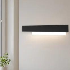 Applique Da Parete-Gea Luce Applique led 25w 3000k doha nero moderno