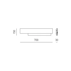 Applique Da Parete-Gea Luce Applique led 25w 3000k doha nero moderno