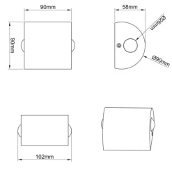 Applique Da Parete-Selezionato da Mazzolaluce Applique led 6w 3000k grigio design moderna