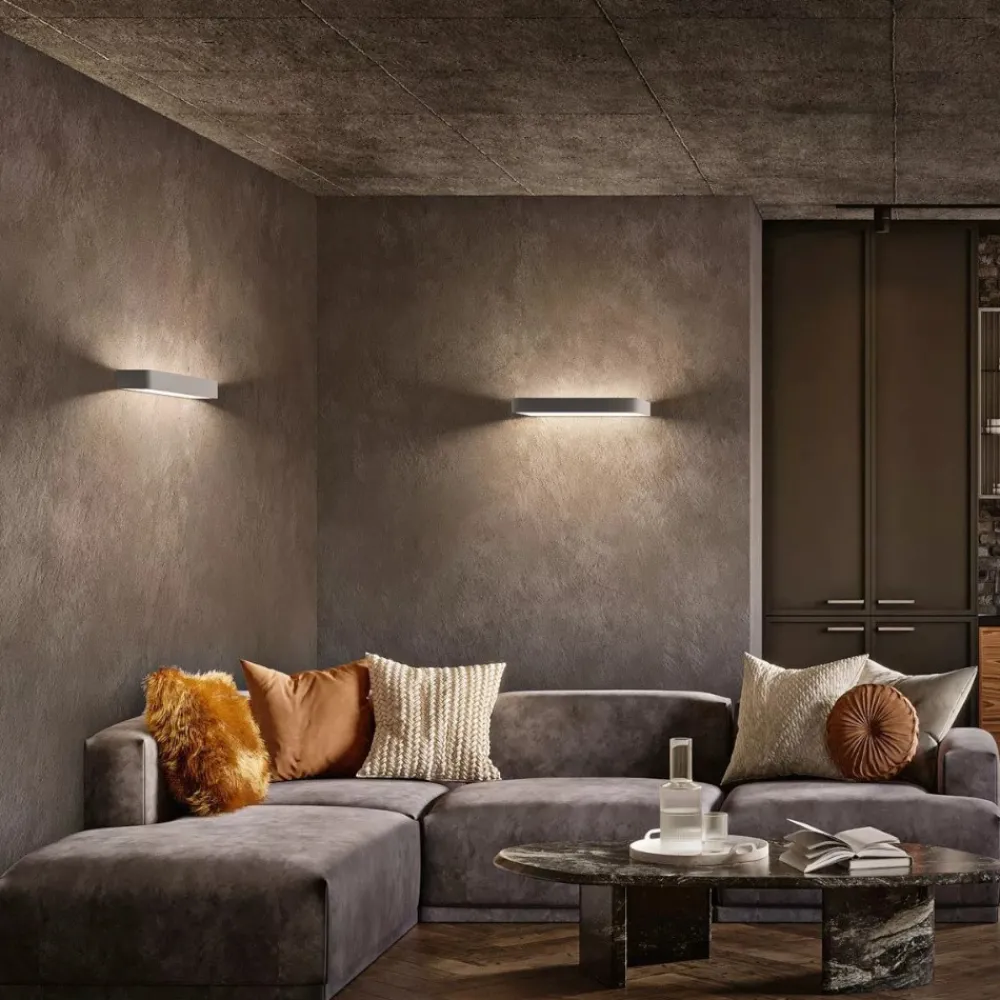 Applique Da Parete-Linea Light Applique led 30w 3000k metal bianca