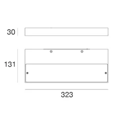 Applique Da Parete-Linea Light Applique led 36w 3000k marrone regolo 320 mono emissione
