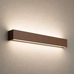 Applique Da Parete-Perenz Illuminazione Applique led 14w 3000k marrone rettangolare rummo perenz