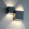 Applique Da Parete-Selezionato da Mazzolaluce Applique led 12w 3000k moderna cubi nero dimmerabile
