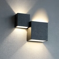 Applique Da Parete-Selezionato da Mazzolaluce Applique led 12w 3000k moderna cubi nero dimmerabile