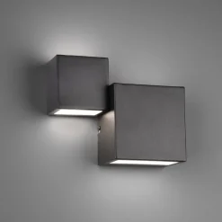 Applique Da Parete-Selezionato da Mazzolaluce Applique led 12w 3000k moderna cubi nero dimmerabile