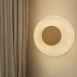 Applique Da Parete-Selezionato da Mazzolaluce Applique led 12w 3000k moderna diffusore oro per salone