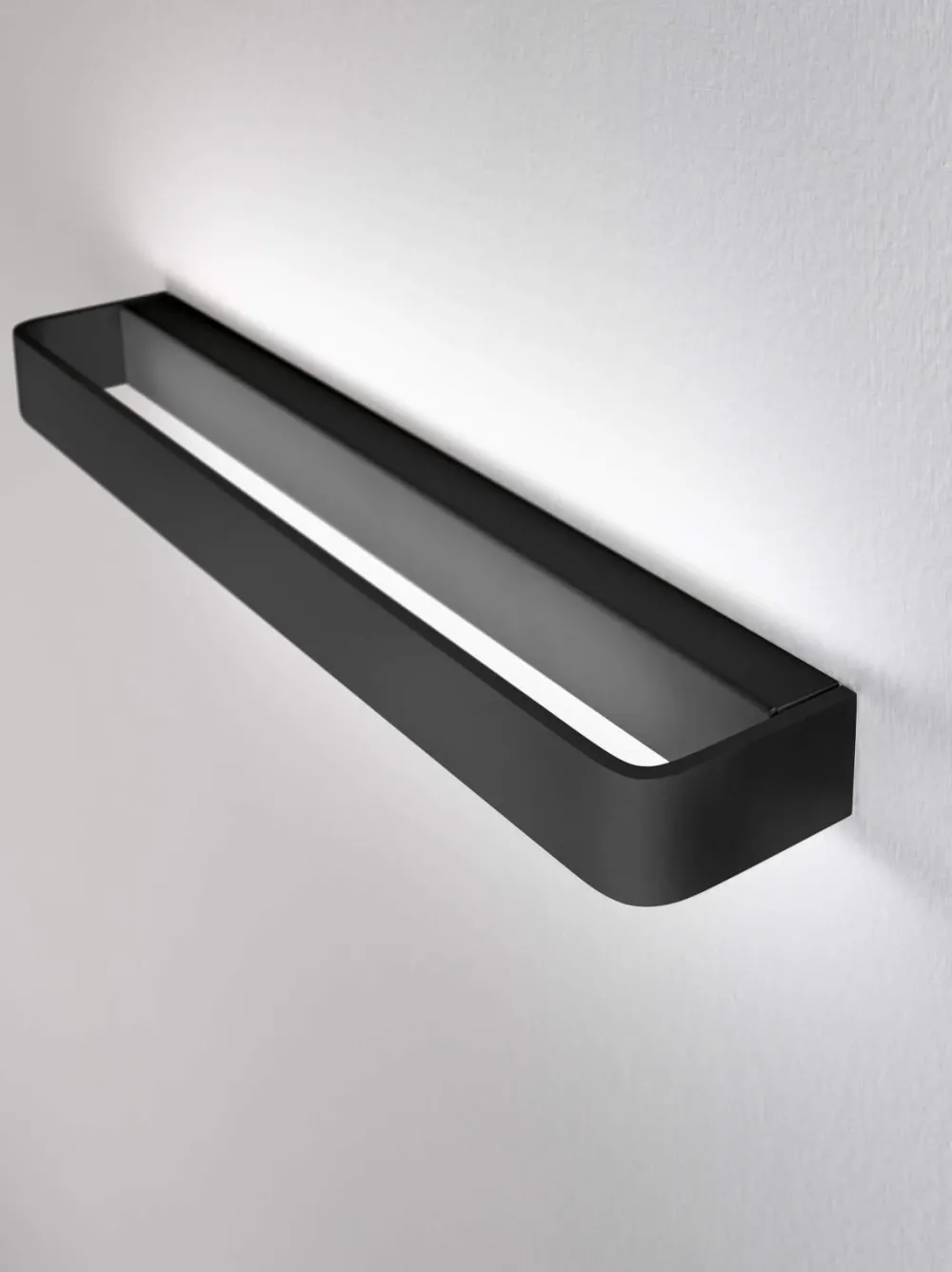 Applique Da Parete-Linea Light Applique led 30w 3000k moderna nero metal