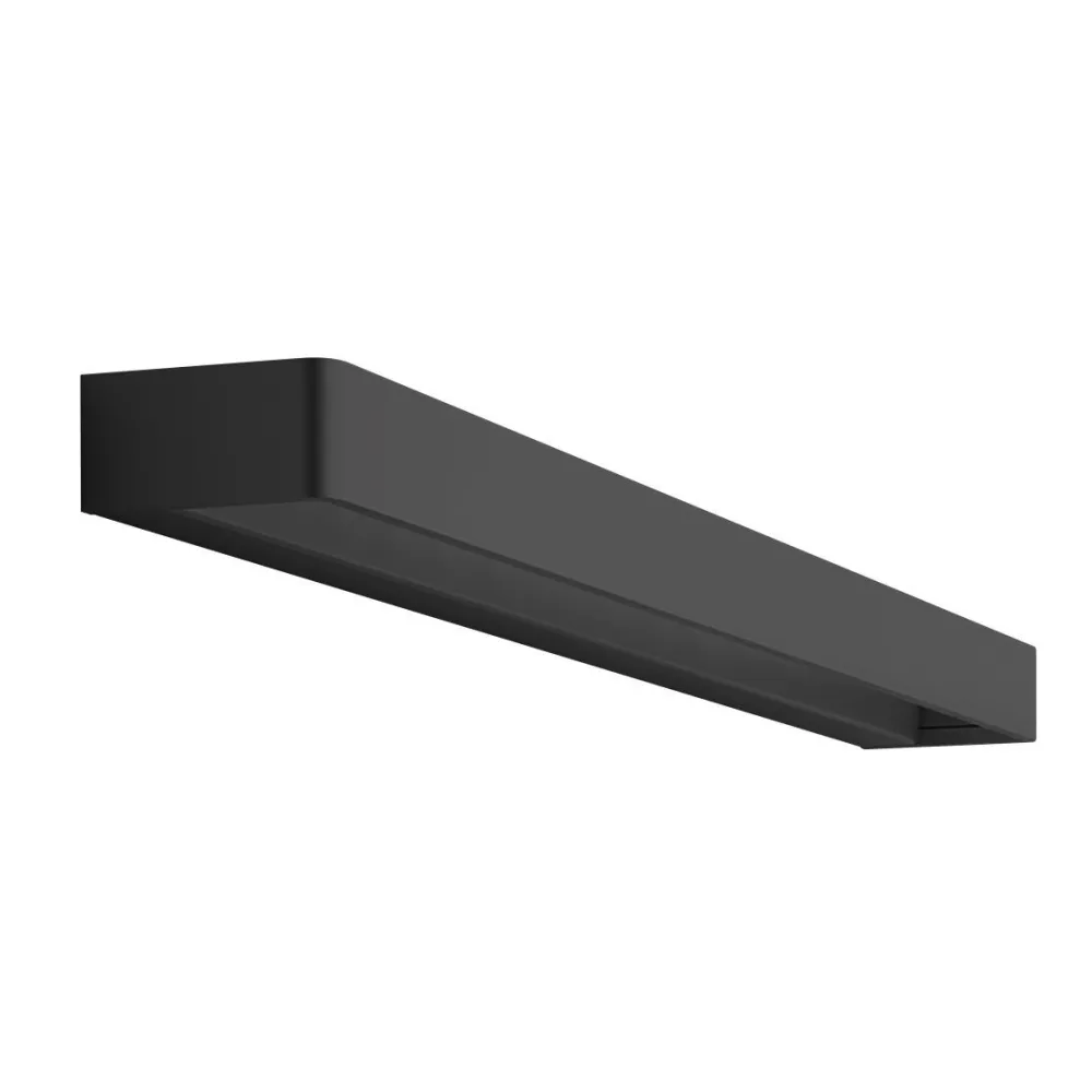 Applique Da Parete-Linea Light Applique led 30w 3000k moderna nero metal