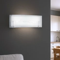 Applique Da Parete-Perenz Illuminazione Applique led 12w 3000k moderno vetro curvo overlap