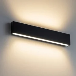 Applique Da Parete-Linea Light Applique led 28w 2700k nero box w2 bi emissione