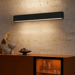 Applique Da Parete-Linea Light Applique led 28w 2700k nero box w2 bi emissione