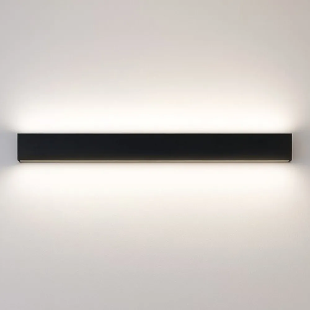 Applique Da Parete-Linea Light Applique led 41w 3000k nero box w2 bi emissione