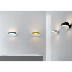 Applique Da Parete-Stilnovo Applique led 17w 3000k nero dimmerabile oxygen