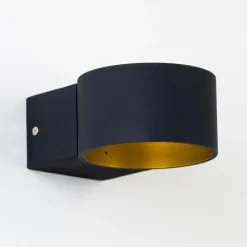 Applique Da Parete-Selezionato da Mazzolaluce Applique led 4.5w 3000k nero oro design moderna interno oro