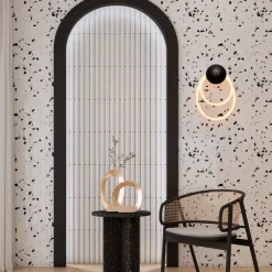 Applique Da Parete-Selezionato da Mazzolaluce Applique led 17w 3000k nero tubo silicone bianco