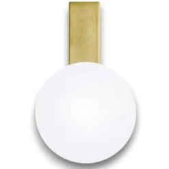 Applique Da Parete-Vivida International Applique led 6w 3000k oro vetro bianco dimmerabile vivida madame