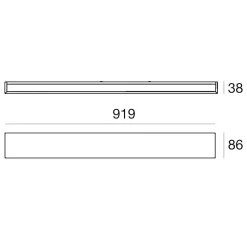 Applique Da Parete-Linea Light Applique led 41w 2700k ottone bi emissione box w2