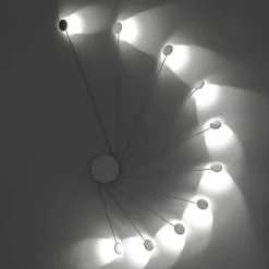Applique Da Parete-Vivida International Applique led 20w 3000k parete soffitto moderna titanio vivida helix