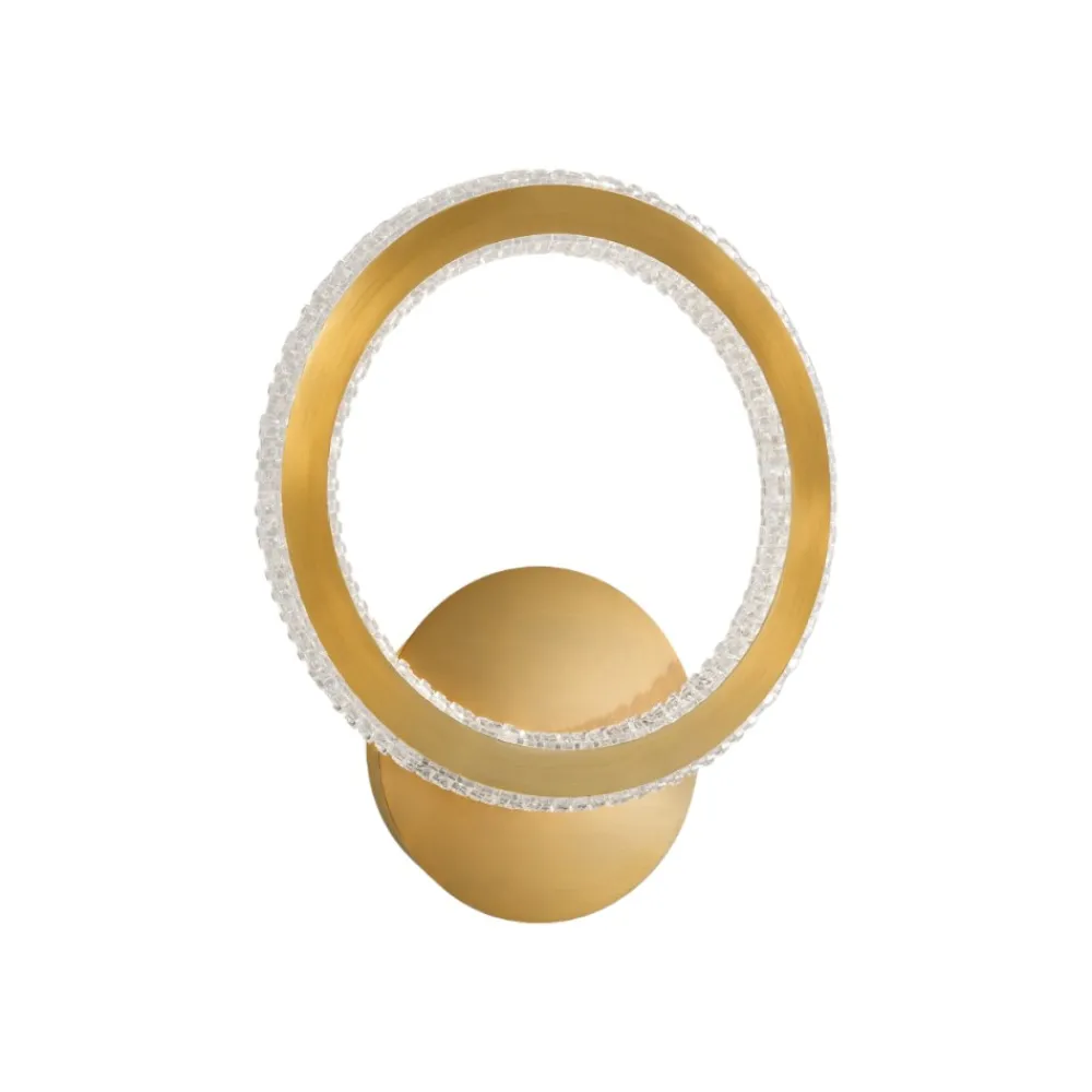 Applique Da Parete-Selezionato da Mazzolaluce Applique led 19w 3000k per soggiorno cerchio oro