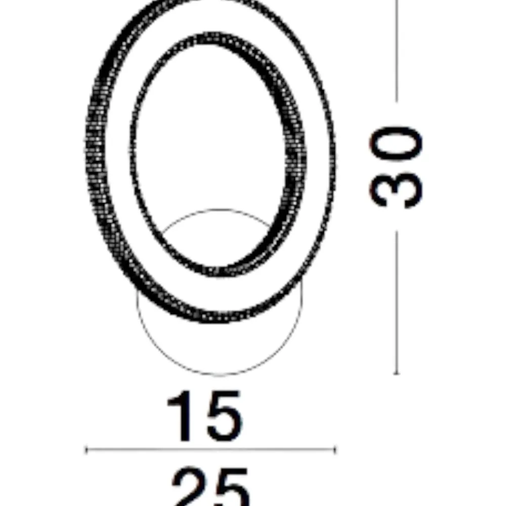 Applique Da Parete-Selezionato da Mazzolaluce Applique led 19w 3000k per soggiorno cerchio oro