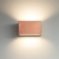 Applique Da Parete-Linea Light Applique led 10w 3000k rame bi emissione box w2