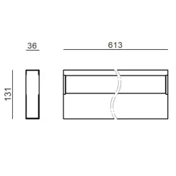 Applique Da Parete-Linea Light Applique led 51w 3000k regolo antracite