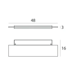 Applique Da Parete-Linea Light Applique led 27w dublight w moderna bianca