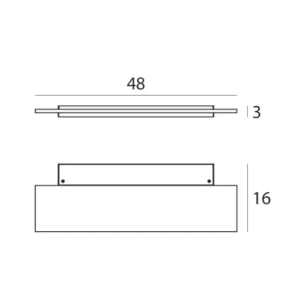 Applique Da Parete-Linea Light Applique led 27w dublight w moderna bianca