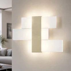 Applique Da Parete-Top Light Applique led 16w moderna toplight flight oro