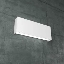 Applique Da Parete-Top Light Applique led 20w moderne da parete bianco rettangolare