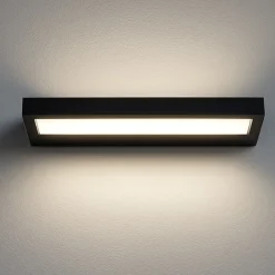 Applique Da Parete-Stilnovo Applique led 38w nera tablet design moderna per soggiorno