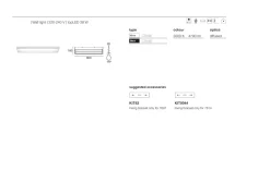 Applique Da Parete-Stilnovo Applique led 38w nera tablet design moderna per soggiorno