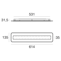 Applique Da Parete-Linea Light Applique antille s cromo moderna led 28w 3000k