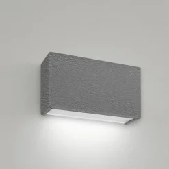 Applique Da Parete-Linea Light Applique box w1 mono emissione finitura cemento led 6w 3000k