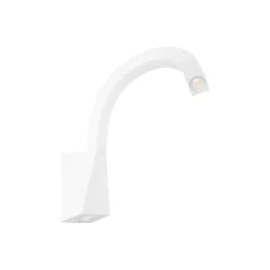 Applique Camera Da Letto-Linea Light Applique snake w3 con interruttore squadrato bianco