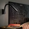 Applique Camera Da Letto-Linea Light Applique snake w3 led 2w 3000k nero con interruttore