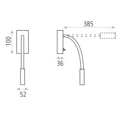Applique Camera Da Letto-Selezionato da Mazzolaluce Applique luce comodino camera da letto led 3w 3000k bianco braccio orientabile