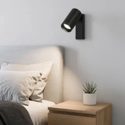 Applique Camera Da Letto-Selezionato da Mazzolaluce Applique luce orientabile nero per comodini