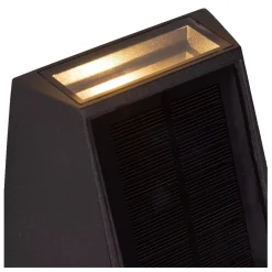 Applique Da Esterno-Selezionato da Mazzolaluce Applique luce solare da esterno nero moderno con sensore crepuscolare movimento