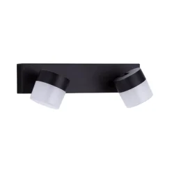Applique Da Bagno-Selezionato da Mazzolaluce Applique 2 luci orientabili nera per specchio da bagno