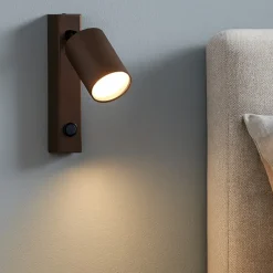 Applique Camera Da Letto-Selezionato da Mazzolaluce Applique marrone orientabile per comodino camera da letto