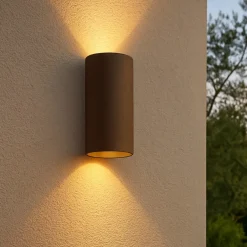 Applique Da Esterno-Selezionato da Mazzolaluce Applique marrone per esterni led biemissione 12w 4000k