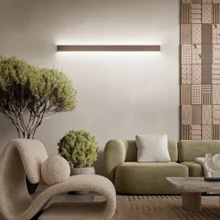 Applique Da Parete-Perenz Illuminazione Applique marrone rettangolare 81cm led 30w 3000k rummo perenz