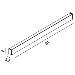 Applique Da Parete-Perenz Illuminazione Applique marrone rettangolare 81cm led 30w 3000k rummo perenz